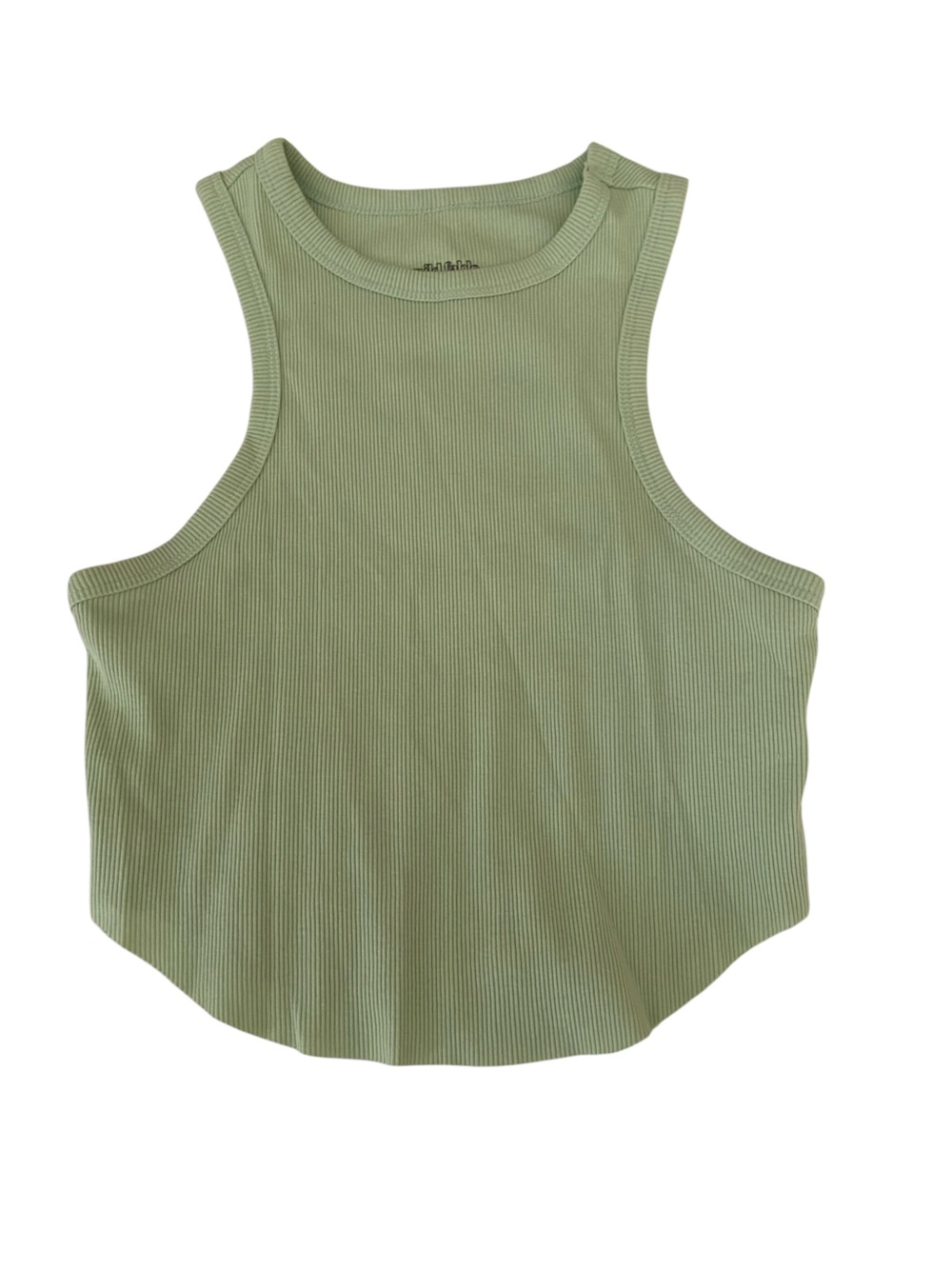 WILD FABLE RIBBED CROP GREEN TANK SIZE MEDIUM